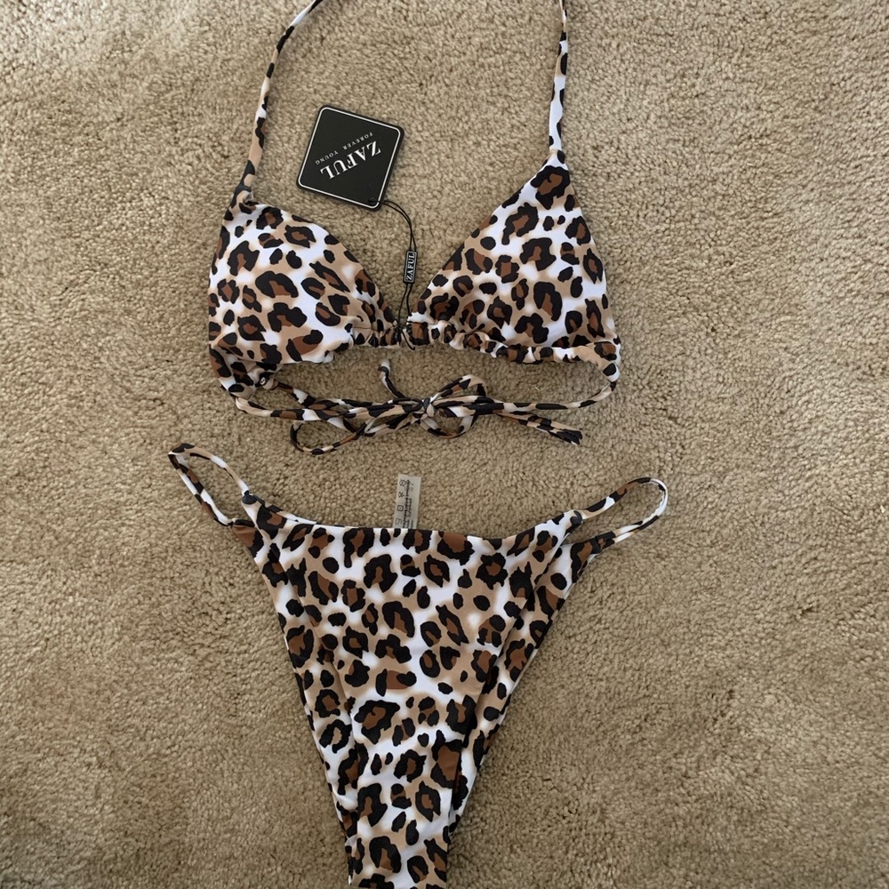 leopard print swim suit set!